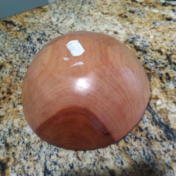 Vintage African Hand Carved Wooden Zebra Animal Print Serving Bowl Hand Painted - Picture 7 of 7